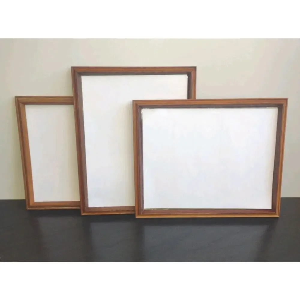 Vintage Wooden Art Frames, Set Of Three 15x11